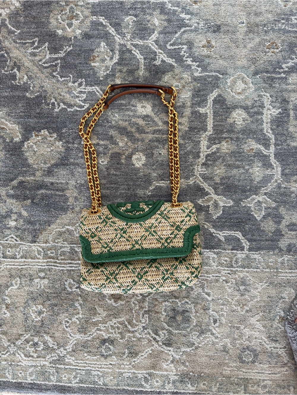 Tory burch Fleming soft straw covertible shoulder bag - Picture 2 of 11